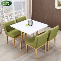 Western Restaurant Tables and Chairs Milk Tea Shop Cafe Negotiation Leisure Table and Chair Combination Rest Area Nordic Modern Reception Tables and Chairs