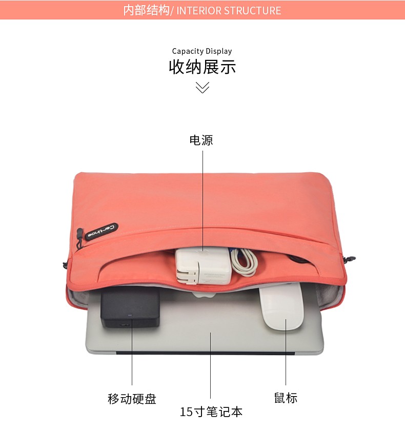 Túi đựng máy tính thủy triều 13mac14 inch Air15 nhỏ mới máy tính xách tay trường hợp thời trang nữ xách tay mỏng - Phụ kiện máy tính xách tay decal dán máy tính casio 580