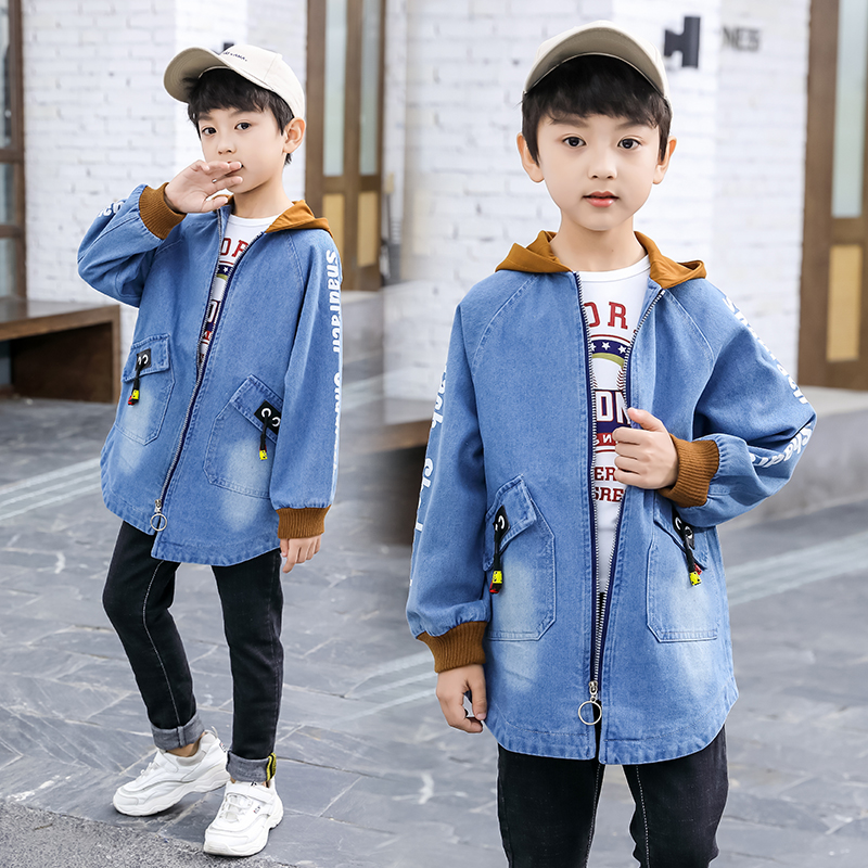 2020 nam denim jacket 4 trẻ em áo khoác cardigan 5 mùa xuân 6 chắn gió 7 bé trai 8 thường 10 mỏng 12 tuổi 3.