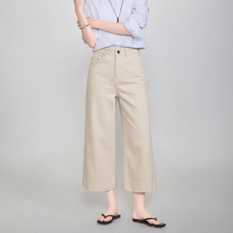 High-Waisted Loose-Fitting Slimming Cropped Jeans 2026 New Product, Stylish and Versatile Wide-Leg Pants