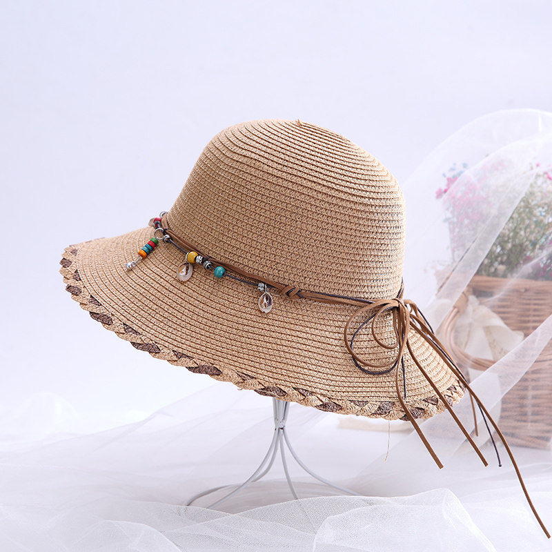 Summer Han Bell with sun-proof shading cap on the coast of the hot spot grass hat