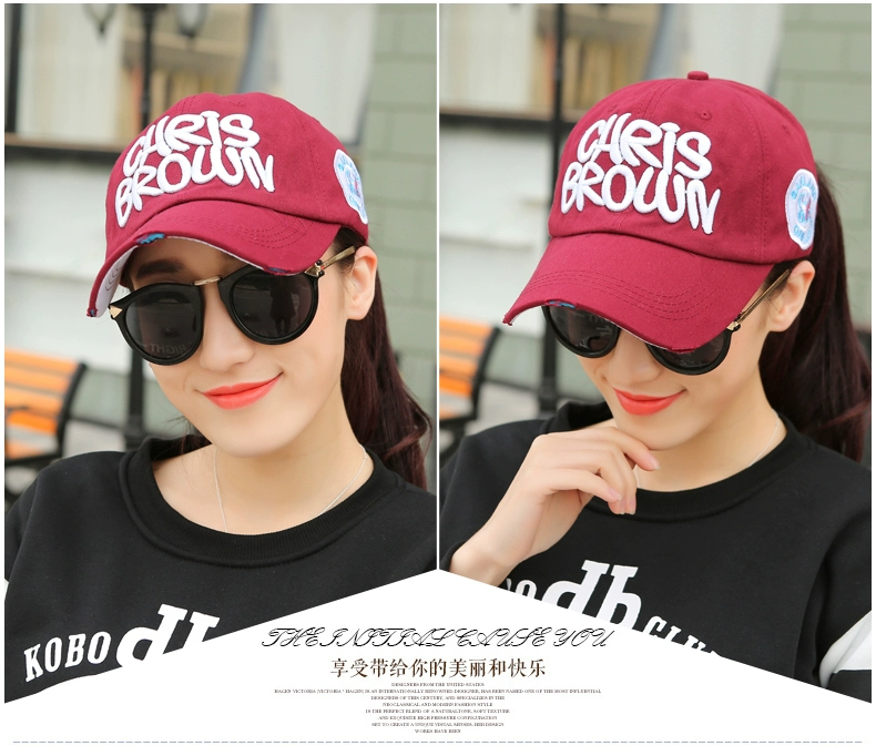 Mũ nữ mùa hè mũ bóng chày Hàn Quốc phiên bản của hipster hoang dã sinh viên mũ nam thường CN mũ đường phố visor