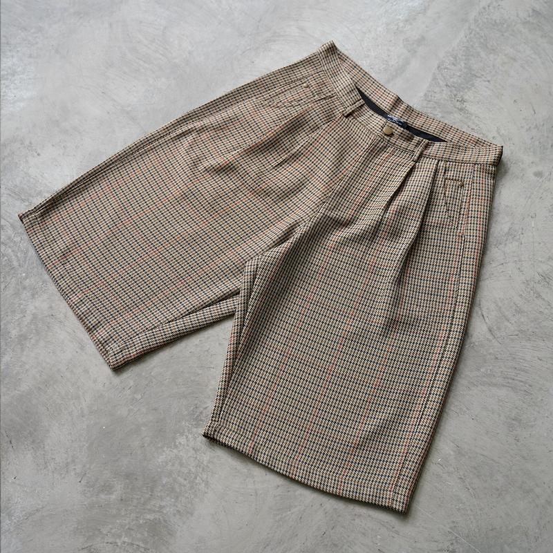 Swfi Far East 26S/S Summer Fine Plaid Baggy Silhouette Straight-Leg Relaxed Fit Cropped Cargo Shorts Casual Shorts Swfi Far East 26S/S Summer Fine Plaid Baggy Silhouette Straight-Leg Relaxed Fit Cropped Cargo Shorts Casual Shorts
