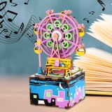 Крутящаяся музыкальная шкатулка, деревянный конструктор, колесо обозрения на день Святого Валентина, «сделай сам», подарок на день рождения