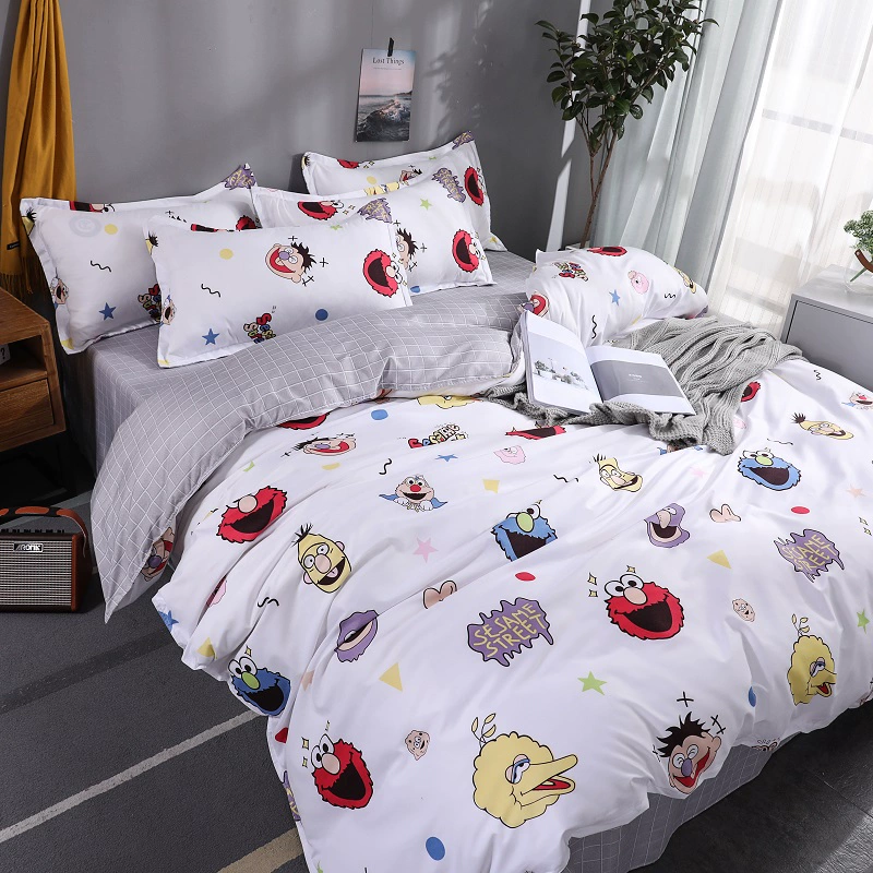 Sesame Street quilt cover đơn mảnh 150X200X230 ký túc xá sinh viên dễ thương tấm 1,5m chăn đơn giường 1,8 nữ - Quilt Covers