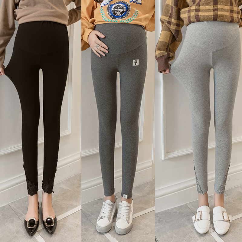 Pregnant women wear pants in spring and autumn and winter pregnant women with velvet thickened pants wear autumn and winter 2019 new fashion trousers