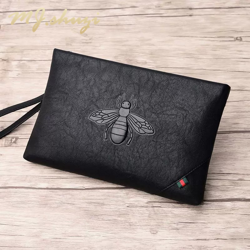 Authentic Clutch Bag, Large Capacity, Business Casual, Fashionable Men's Luxury Soft Leather Wallet, Clutch Bag, Envelope Bag for Men
