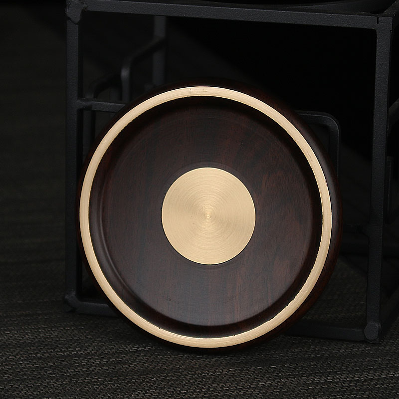 Black Sandalwood Solid Wood Cup Cushion Copper cup Entrusted Solid Wood Insulation Mat Teacup Tea Brewfu Tea Accessories for tea Tea Accessories Home