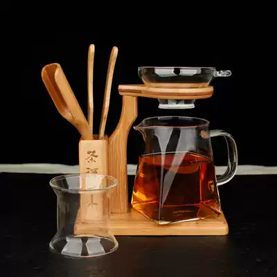 Thickened heat-resistant glass fair cup Kung Fu tea set Tea leak separator Tea sea square male cup set accessories