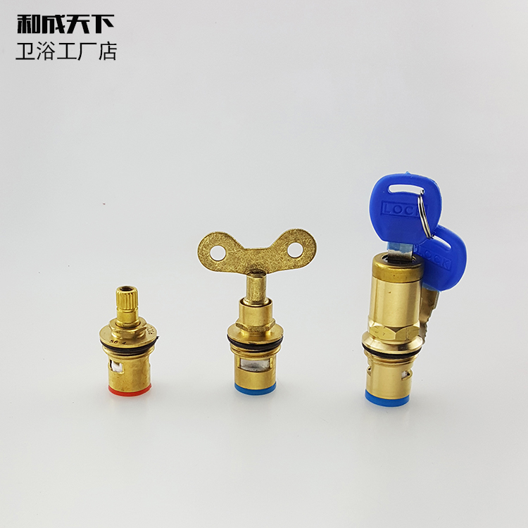 Tap copper valve core hot and cold water fast open triangular valve washing machine switch ceramic core copper head paparazzi repair accessories