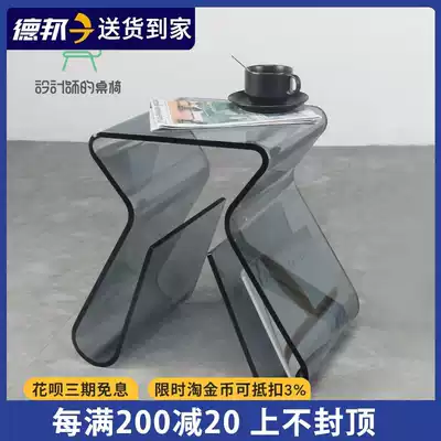 Fashion Nordic designer creative transparent modern simple fashion Danish personality acrylic coffee table with a few corners