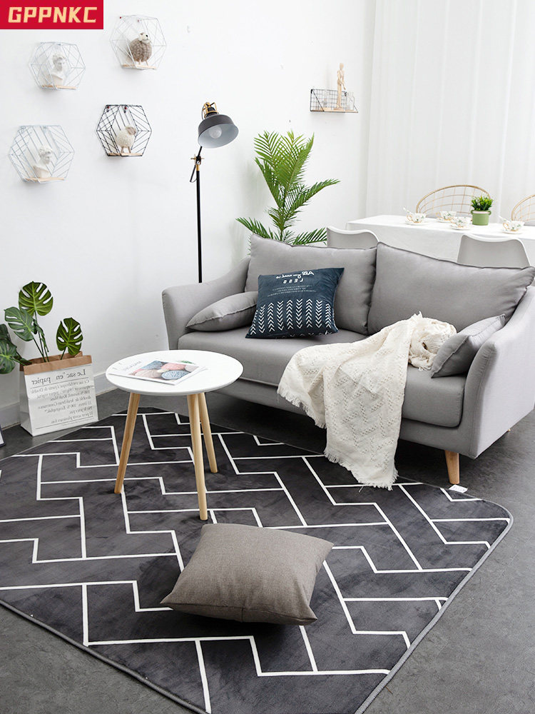 Living Room Carpet Modern Minima Nordic Wind Bedroom Bedside Blanket Home Finished Sofa Tea Table Blanket Customizable Mat