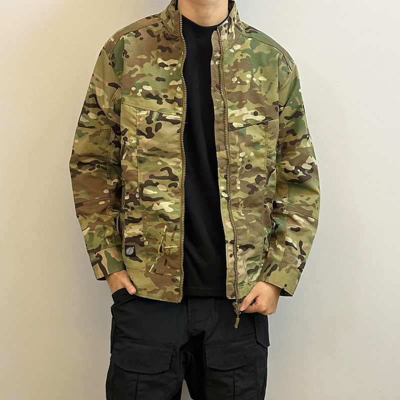 American-Style Outdoor Military Tactical Jacket, Functional Combat Jacket, Casual Spring Camouflage Workwear Jacket, Thin Men's Jacket