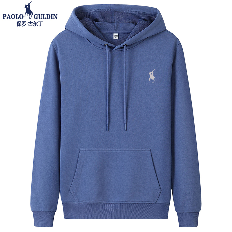 Polo Sweatshirt Men's Spring and Autumn Thin New Style Hooded Pullover Top Sportswear for Young and Middle-Aged People