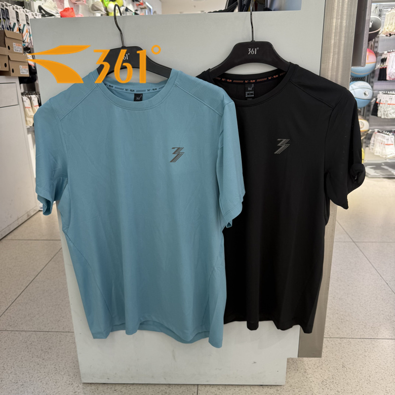 361 Degrees Men's 2026 Summer Basic Edition Quick-Drying Cool Breathable Round Neck Sports Short-Sleeved T-Shirt 552622051A