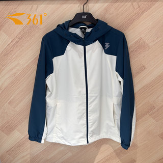 361 degree hooded windbreaker velvet lined sports running jacket