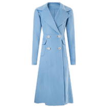 MAXRIENY Large Lapel Waist Profile Coat Long Retro Commuting Windbreaker Winter Clothes