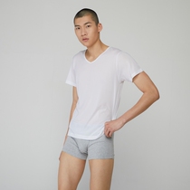 BODYGUARD Korean youth mens pure color white summer soft and comfortable minimalist speed dry ice silk T-shirt