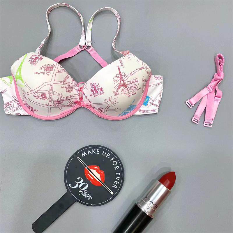 Korea YESCODE BRAND WOMEN 75C 80C CUPS BREAK CODE SPECIAL Adjusted Underwear Thin-Printed Breathable