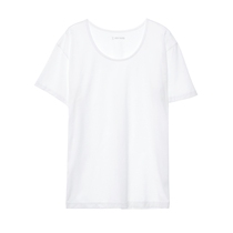 BODYGUARD Korean mens bamboo fiber white pure color summer ice silk bottom home short sleeves