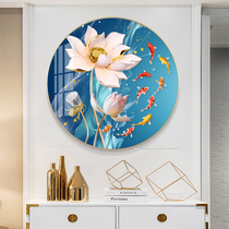Cross embroidered 2022 new line embroidered self-embroidered drawing room small pieces handmade embroidered with round modern nine fish Tudiy