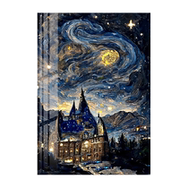 Van Gogh starry sky cross вышиванка 2024 новая линия вышиванка гостиная ручной вышивки минималистичный современный ресторан Bedroom vertical version