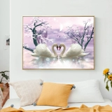 Современный лебедь ручной работы для влюбленных, 2024 года, с вышивкой, простой и элегантный дизайн