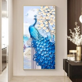 Peacock Cross Stitch 2024 Новая линейная вышивка гостиная крыльца Вертикальная версия вышивки ручной работы коридора современный стиль