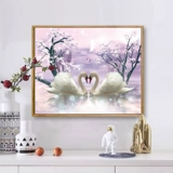 Современный лебедь ручной работы для влюбленных, 2024 года, с вышивкой, простой и элегантный дизайн