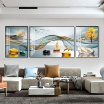 2022 cross embroidered new line embroidered living room triptych hand self-embroidered elk light lavish minimalist about modern atmosphere