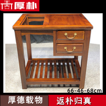 Solid wood large plate table assorted tea water cabinet Easy small tea table tea table boiling water Okan tea table Bahua walnut wood