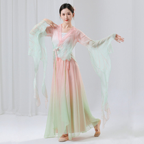 Classical dance costumes for women gradient body rhymes gauze clothes butterfly dance costumes Chinese dance elegant fairy costumes performance costumes