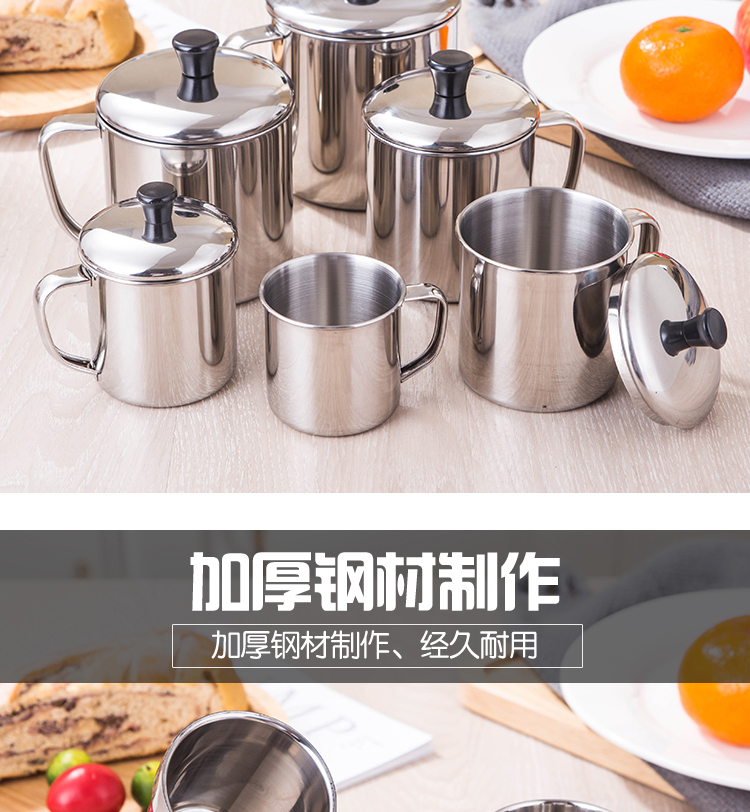 Hàn Quốc 304 ly inox hai lớp Ly mẫu giáo ly ly gia đình cốc bia cốc cà phê có nắp cốc bình giữ nhiệt 1 lít