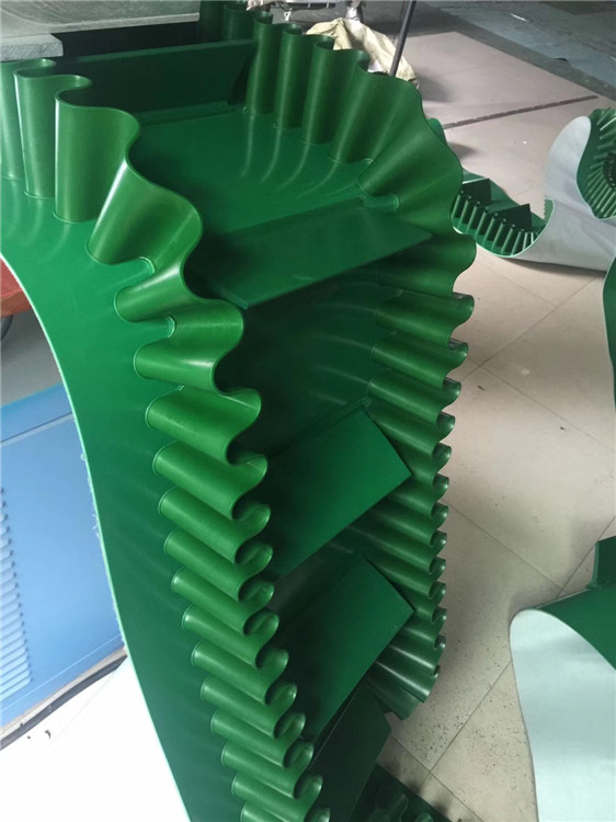 Smoke machine group side baffle lift belt Diamond pattern conveyor belt positioning guide for anti - slip industrial belt