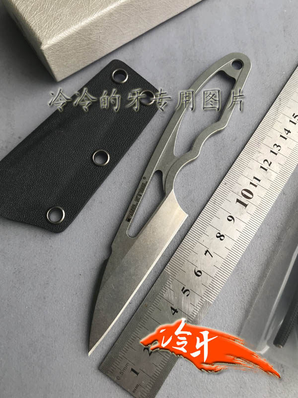 Imported Real Steel Aliencck Wharncliffe small straight knife neck knife