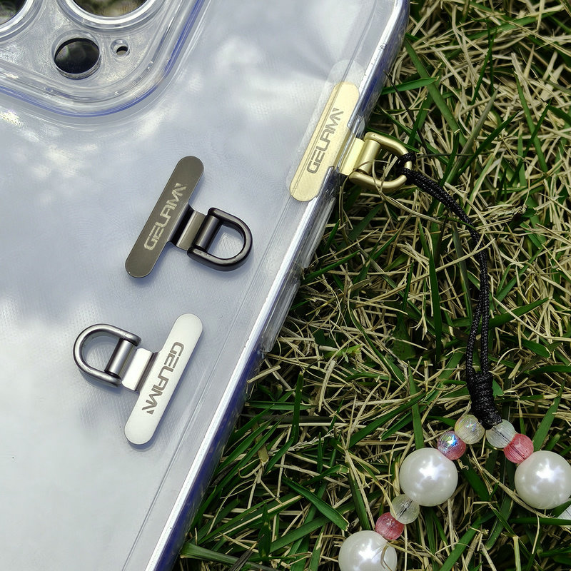 Ultra-Thin 0.2 Mobile Phone Lanyard Clip Mini Metal Stainless Steel Connecting Piece Silent Hole Sturdy Mini Back Pad