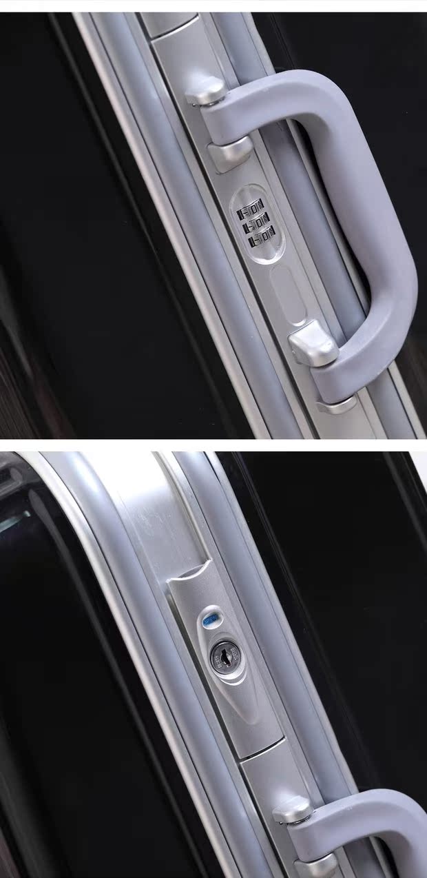 Khung nhôm mật khẩu lên xe đẩy du lịch trường hợp bánh xe phổ quát 20 inch 24 inch 28 inch túi hành lý nhà máy bán trực tiếp vali lớn