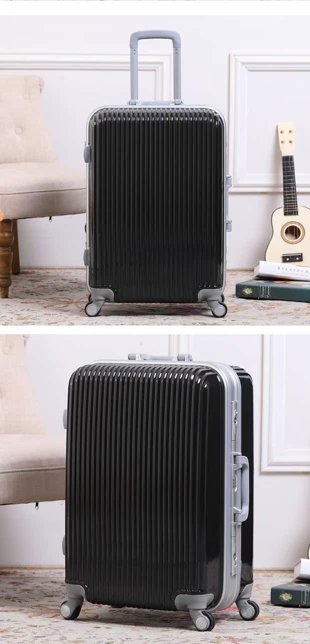 Khung nhôm mật khẩu lên xe đẩy du lịch trường hợp bánh xe phổ quát 20 inch 24 inch 28 inch túi hành lý nhà máy bán trực tiếp vali lớn