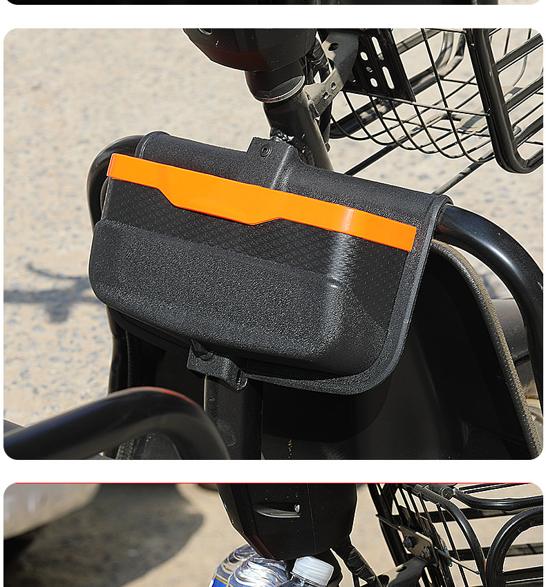 Electric Tricycle with Added Basket Storage Box, Storage Box for Delivery Vehicles, Modified Storage Box, Storage Box, Front Storage Box