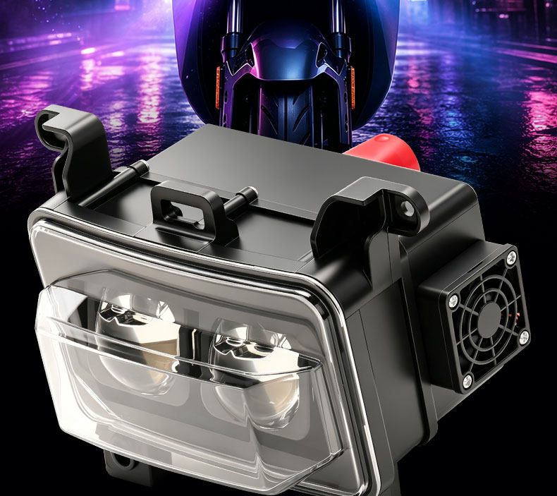 Nabo Fire Kirin is suitable for modification of headlights with lenses for the Niu FX series, featuring app-controlled LED strobe front headlights