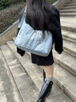 DENIMPROJECT REMAKE cross-body shoulder denim bag large capacity versatile for commuting fashionable and casual