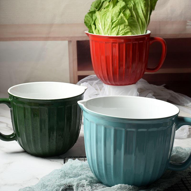 Personality Creative Ceramic Jug Cool Boiled Water Pot Home Cold Water Pot High Temperature Resistant Summer Large Cold Water Pot Drainage Bowl Slightly Flawless