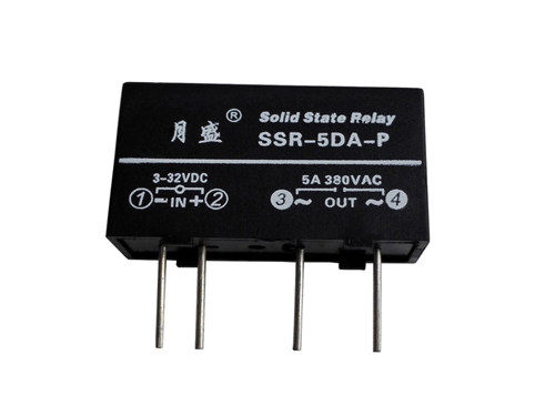 PCB 직선 핀 솔리드 스테이트 릴레이, 소형 회로 기판 솔리드 스테이트 릴레이 SSR-5DA-P DC 제어 AC