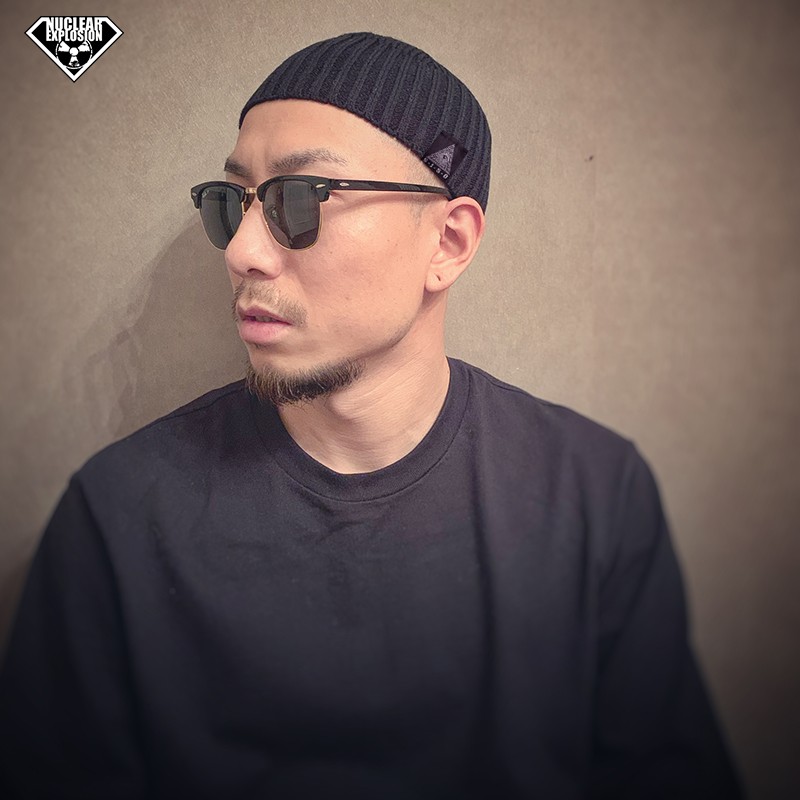 nuclear nuclear exploits net red short money street black hooky hooky knit warm wool line cap melon leather hat 