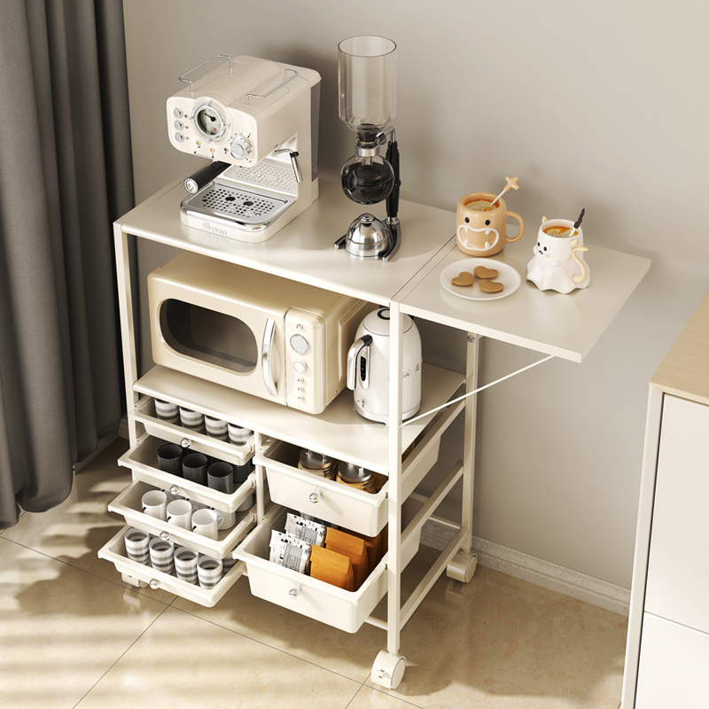 Kitchen Microwave Oven Rack, Coffee Machine Display Stand, Mobile Sideboard, Small Trolley, Baby Feeding Table, Storage Cabinet