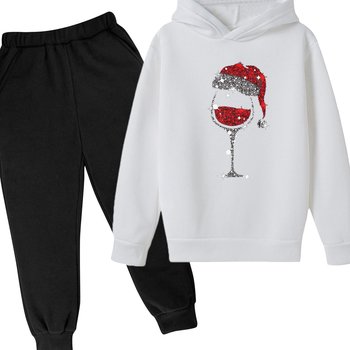 Xiyin amazon new product children's sweatshirt plus velvet hoodie set fashion brand hot selling children's clothing set