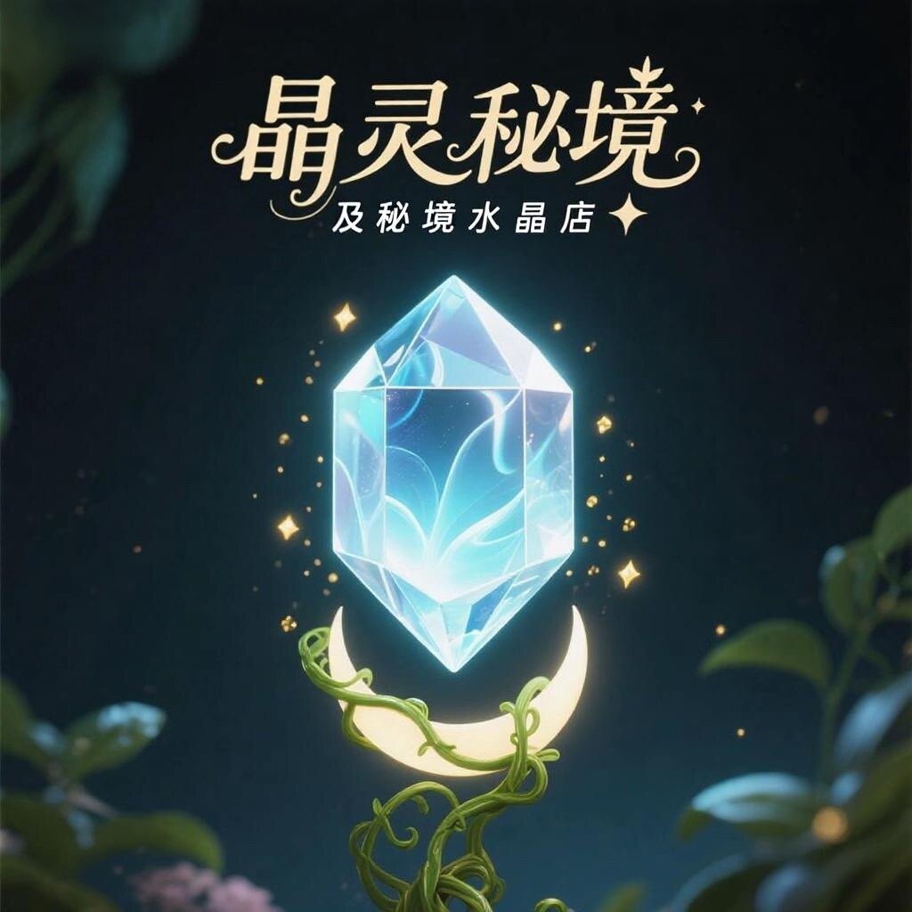 晶灵秘境水晶店的LOGO