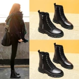 Martens, туфли в английском стиле, обувь на платформе, короткие сапоги, ботинки, коллекция 2021, из натуральной кожи, в британском стиле