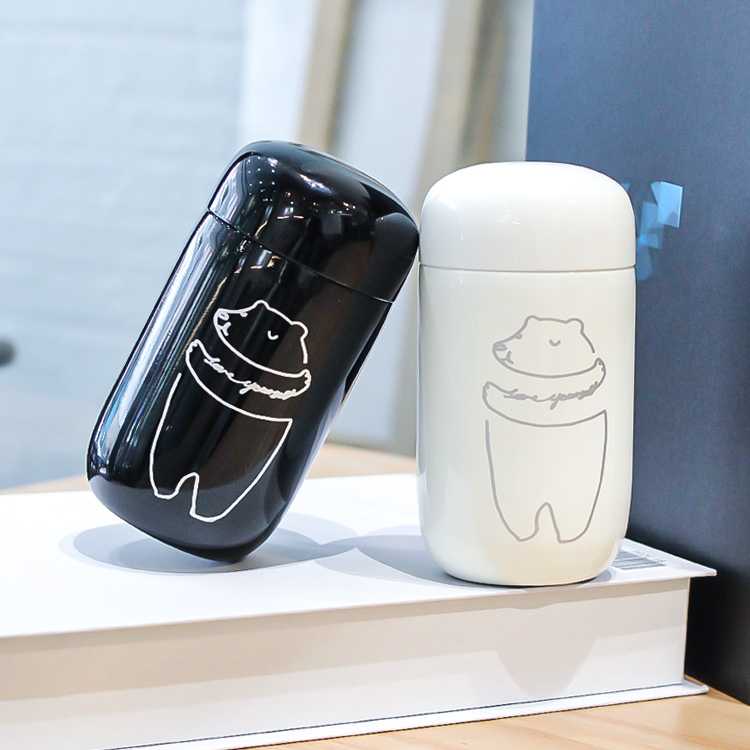 Mini insulated cup lady portable small water glass 200ml capacity small number pocket mug minimalist student cute