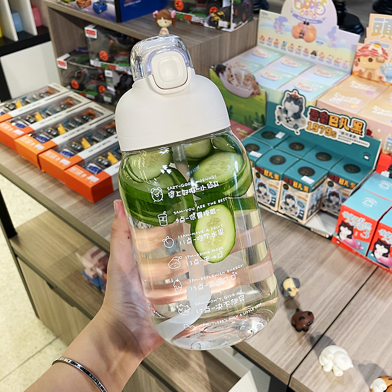 Water Glass Female Large Capacity Mega Kettle Summer Holding Baby Bag Straw Cup Portable High Face Value Cute Mesh Red Water Bottle